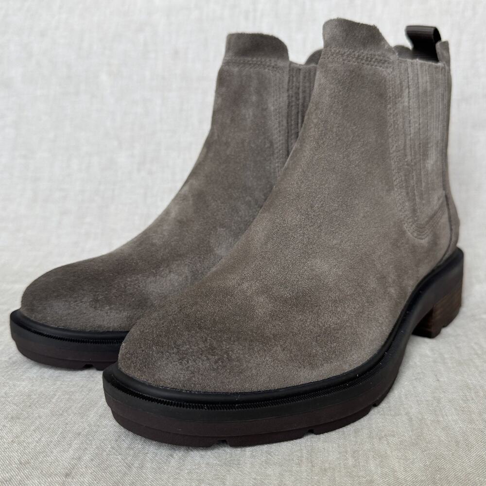 [WOMEN 7] Timberland Brimfield Mid Chelsea WATERPROOF Brown Suede Chunky Sole - Picture 7 of 12